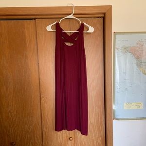 Never worn Maurice’s maroon swing dress, size Small